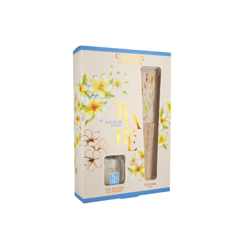 Coffret Eau Fraîche 50ml et Eventail Fleur de Tiaré